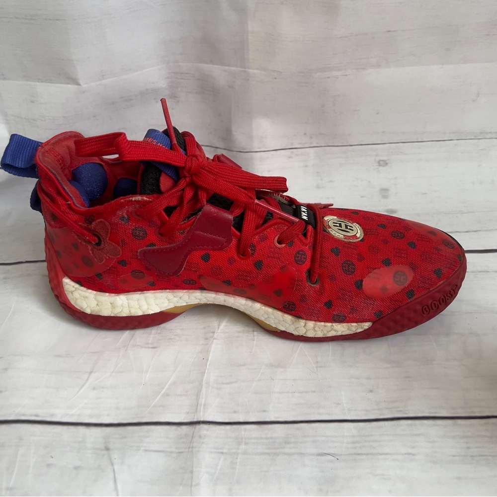 Adidas Harden Vol. 6 Vivid Red Monogram Men's Size 8 Shoes Las Vegas HQ3… - Picture 5 of 9